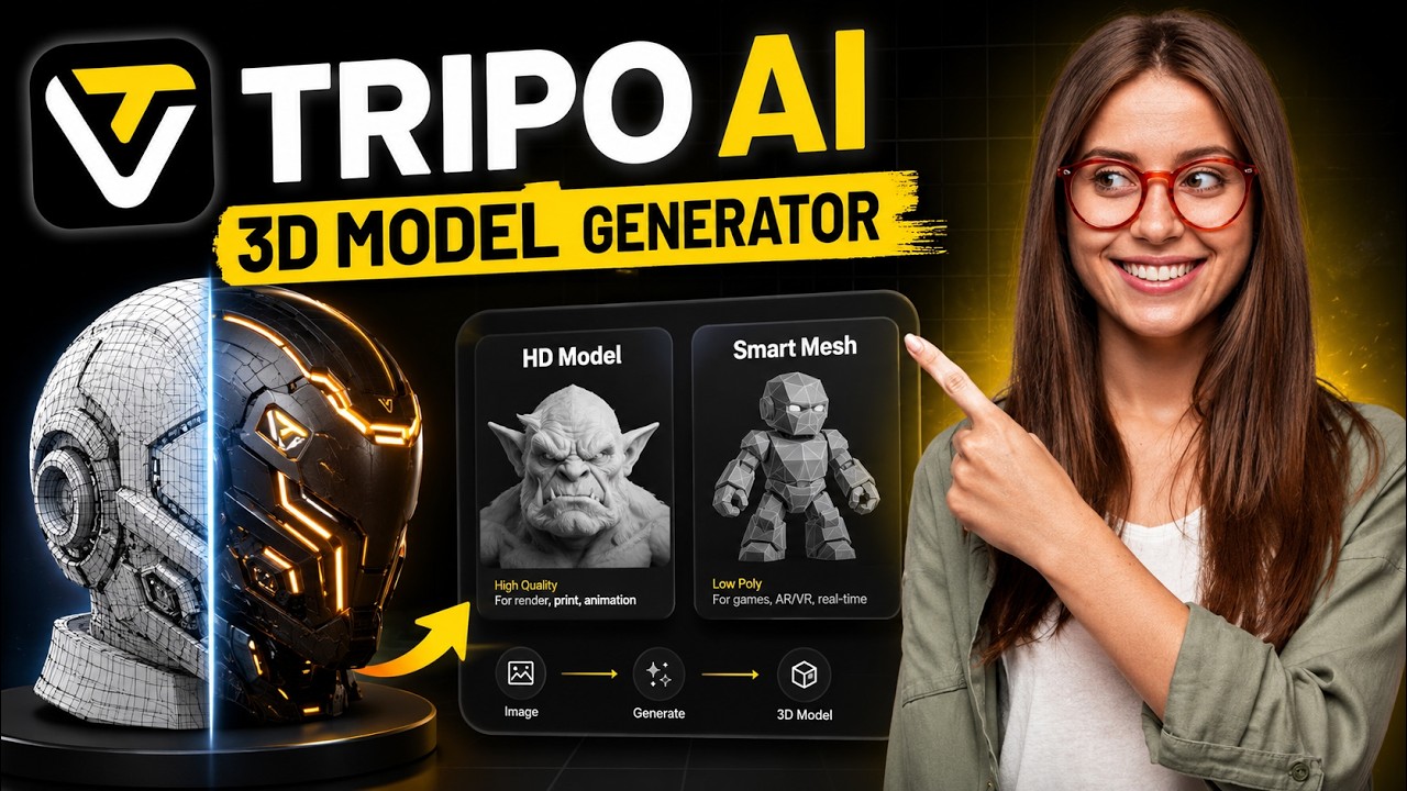 I Turned a 2D Image into a Full 3D Model in 5 seconds using Tripo AI