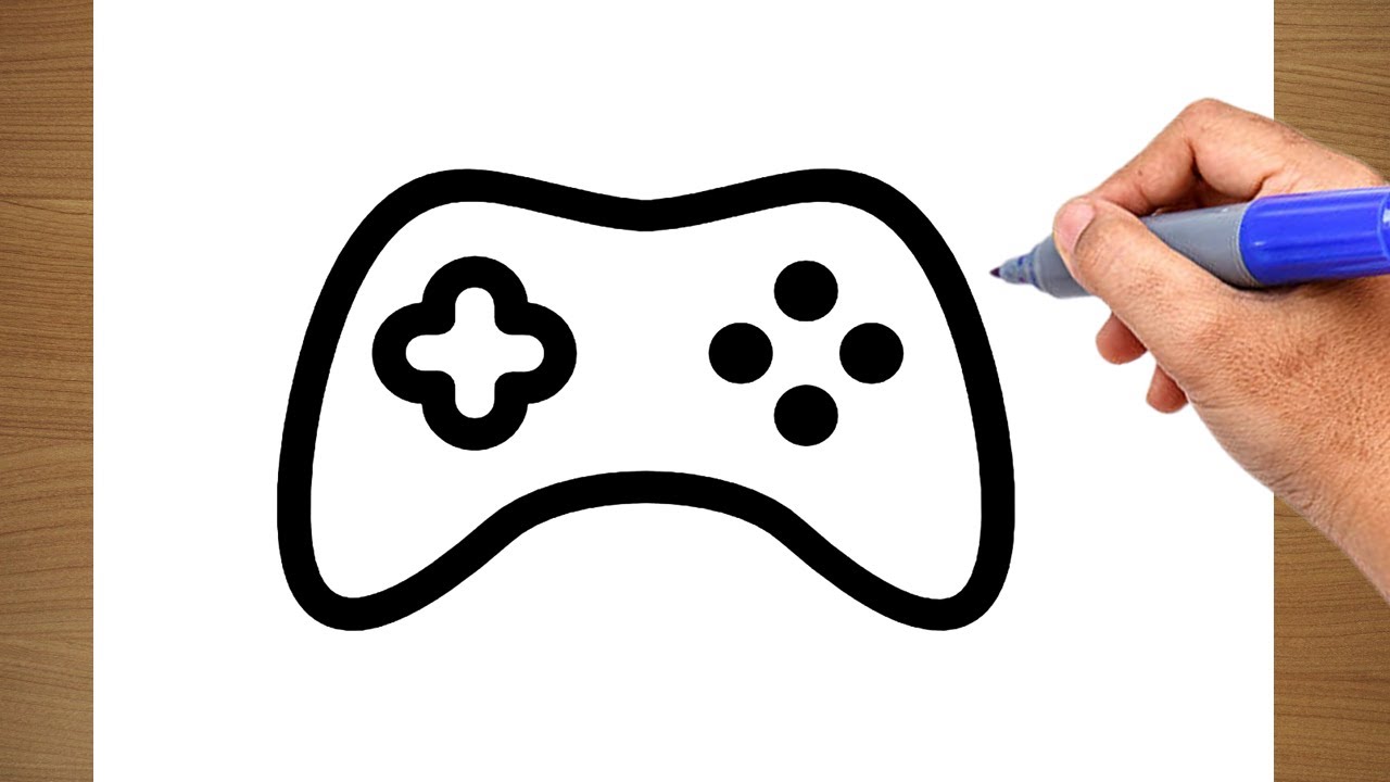 How To Draw Gaming Controller - Gamepad  │ Drawing Hub  #PracticeDrawings