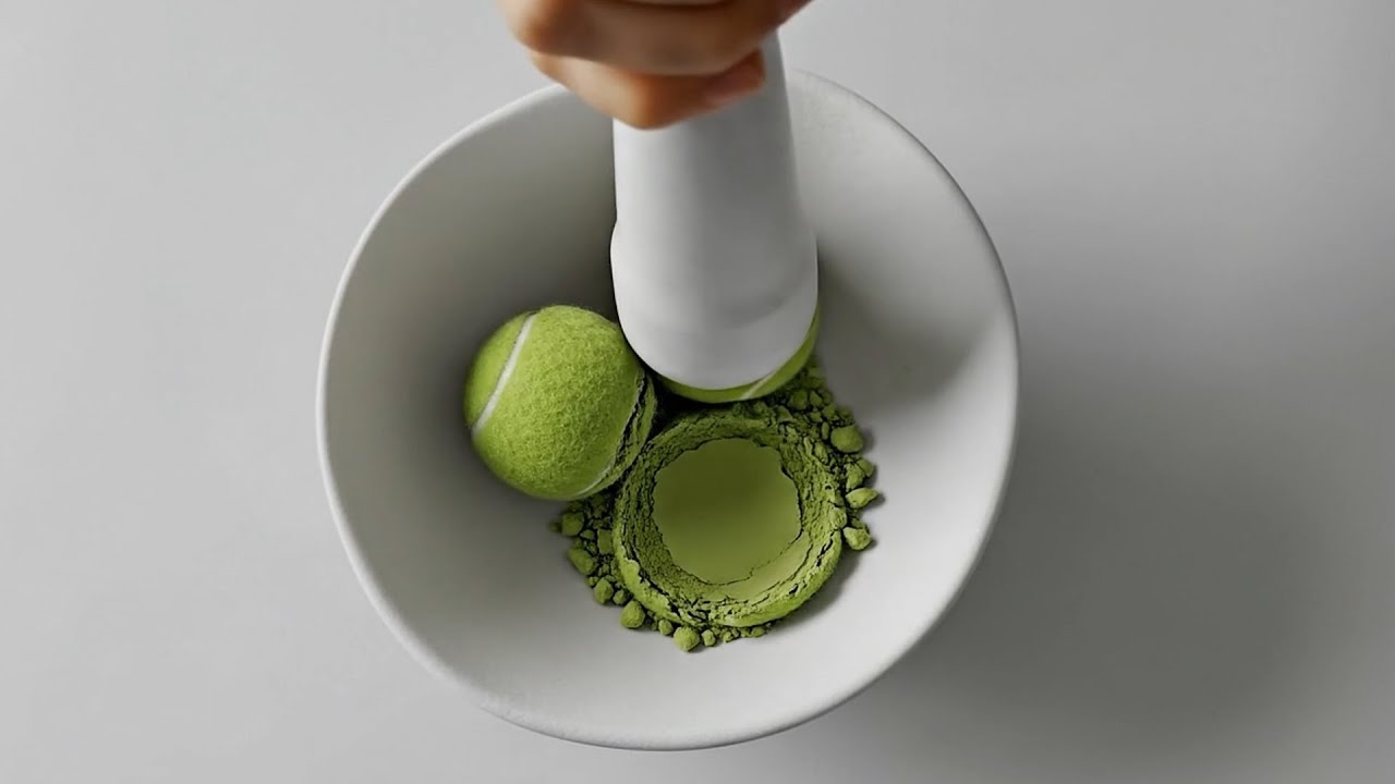 【AI ASMR】 테니스 공으로 물감 만들기 / Making Paint with a Tennis Ball / AI ASMR / 물감 ASMR