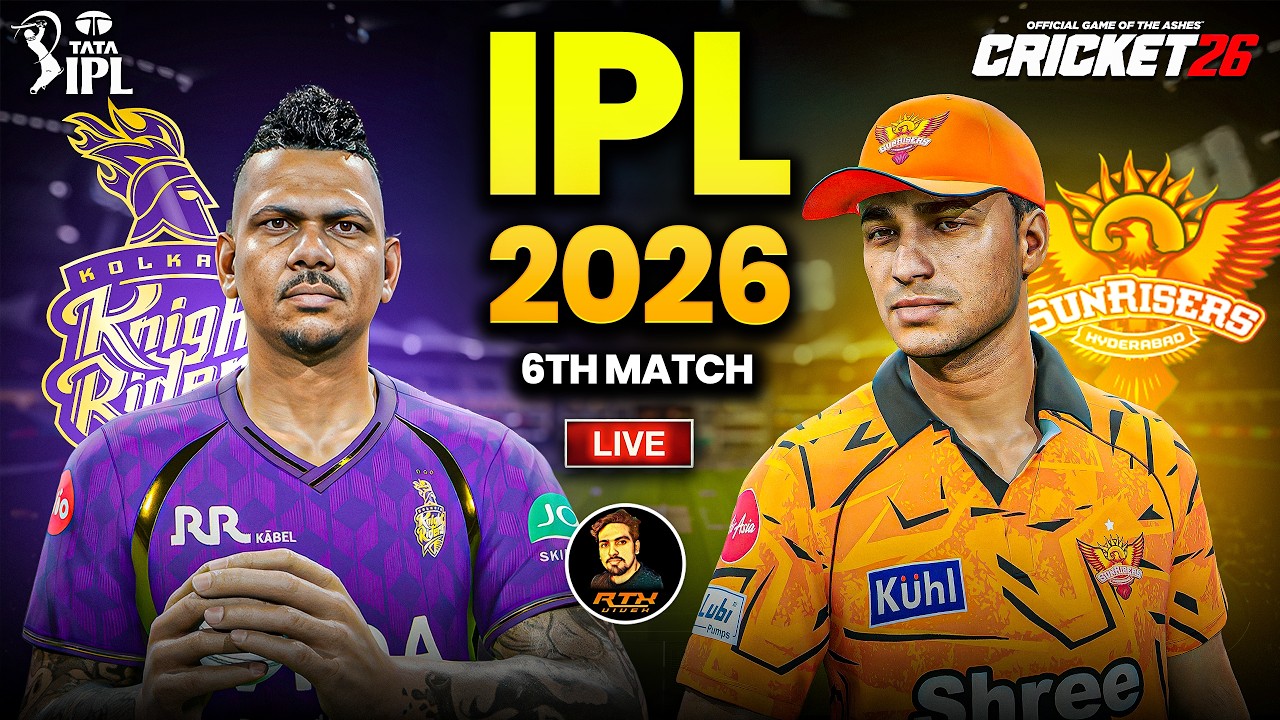 Ipl 2026⌛KKR vs SRH 6th Match Live At Eden Gardens🔥| Cricket 26 Live | RtxVivek