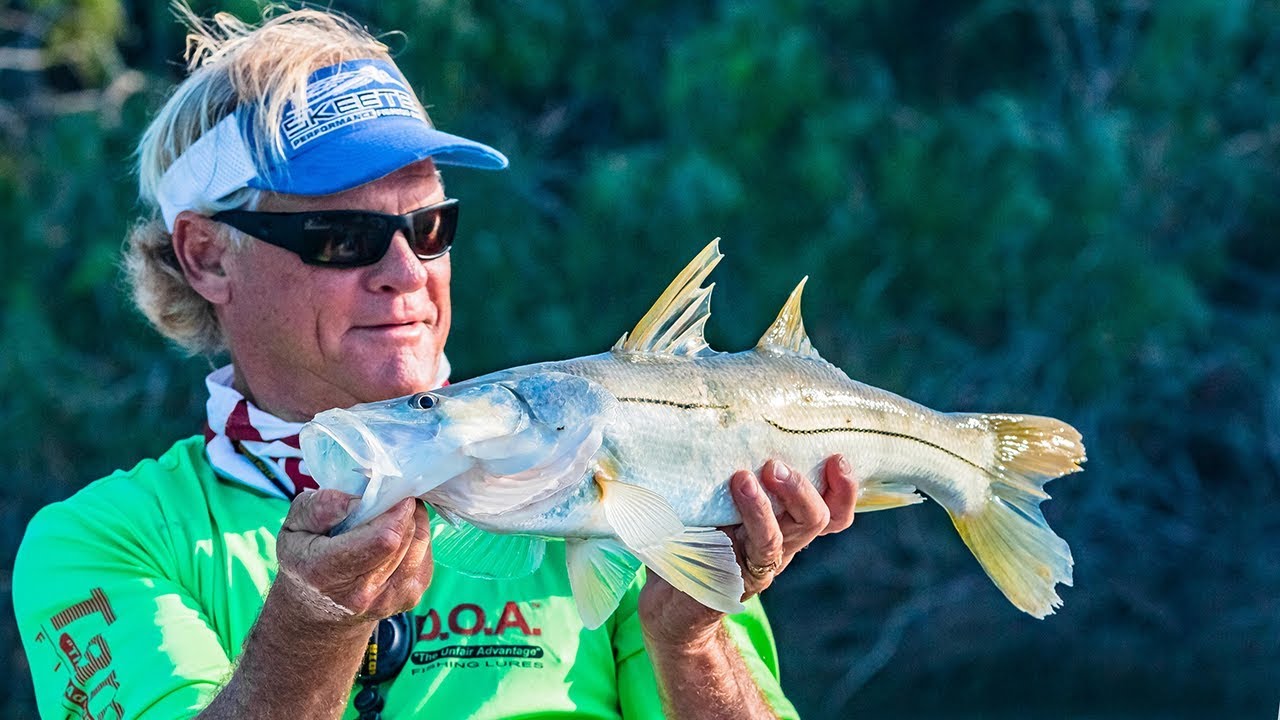 Brownsville Texas Snook Fishing with DOA CAL Soft Plastics