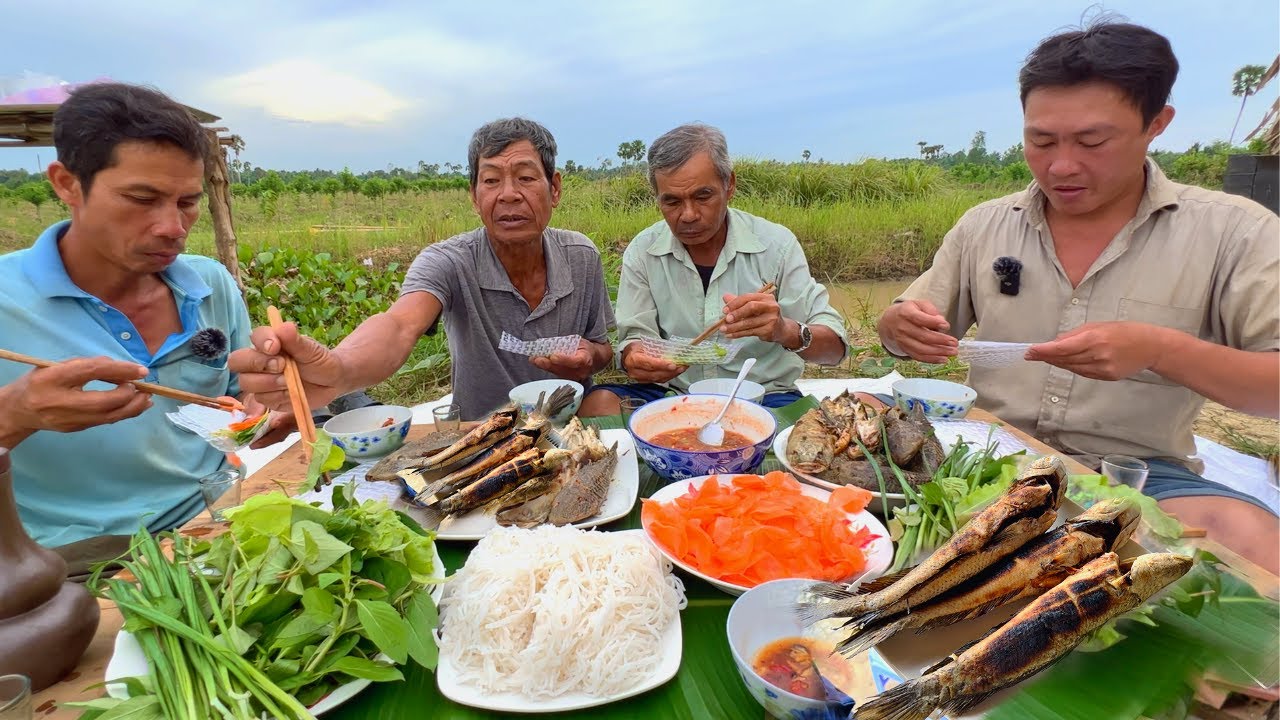 MÒ CÁ LÓC VƯỜN CAM CON NÀO CON NẤY CHÀ BÁ LỬA ĐEM NƯỚNG CUỐN GỎI LAIGAI CHIỀU NGOÀI ĐỒNG BÁ CHÁY LUN