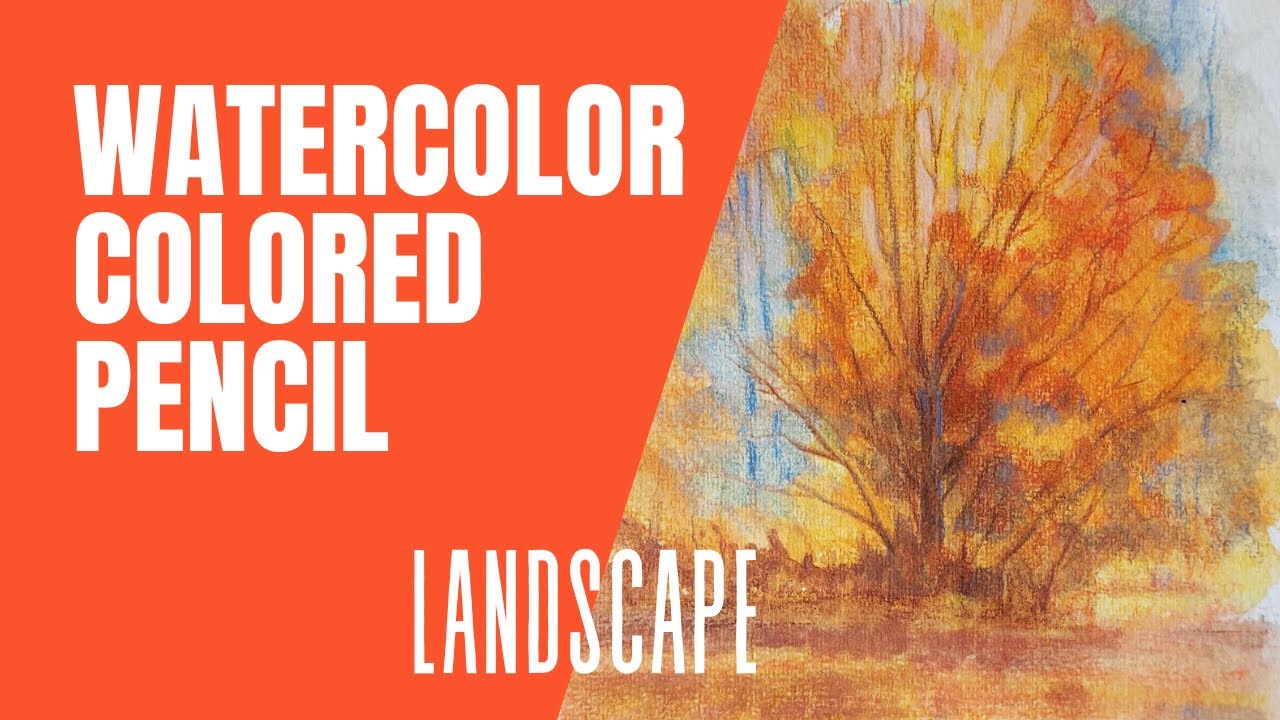 Scopri come usare le matite colorare acquarellabili per dipingere paesaggi e alberi