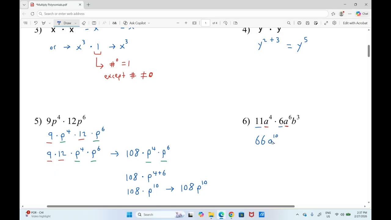 9. Multiplying Polynomials
