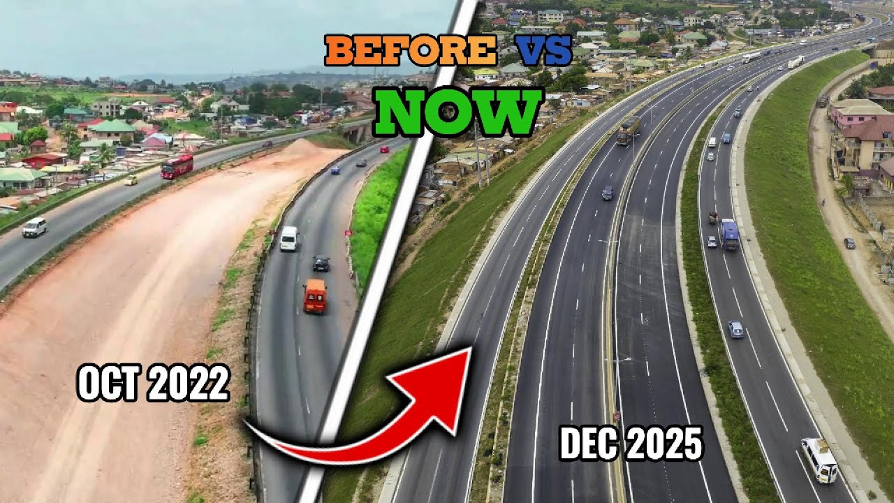BEFORE & NOW  -  OFANKOR NSAWAM ROADS PROJECT
