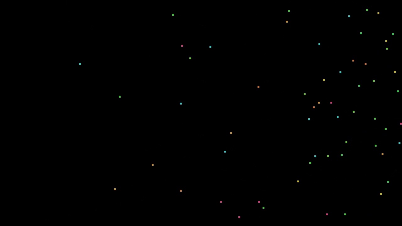 COLORED PARTICLES BLACK  SCREEN EFFECT