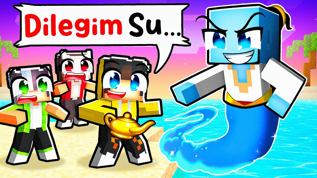 Minecraft'ta Aladdinin Sihirli Lambasını İle Hayatta Kalma Filmi! 🧞