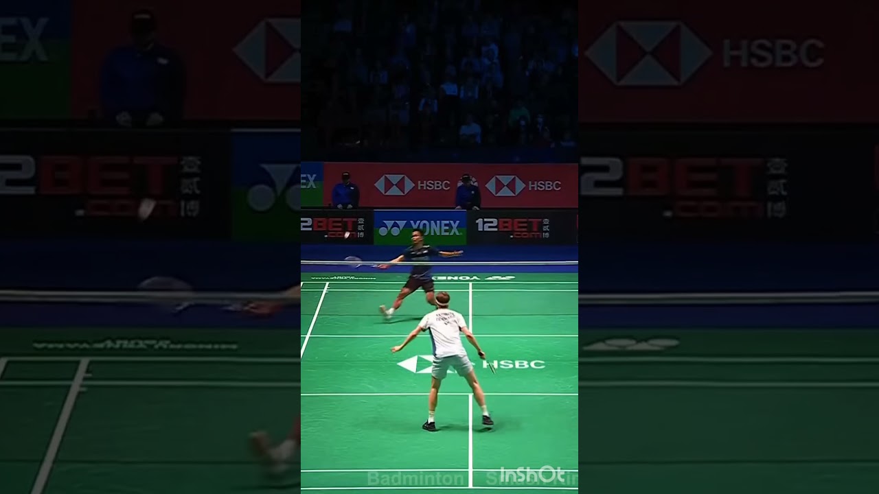 Smash of Instinct Ginting's Rapid Reaction Leaves Antonsen Stunned #bwfworldtour #badminton  #shorts