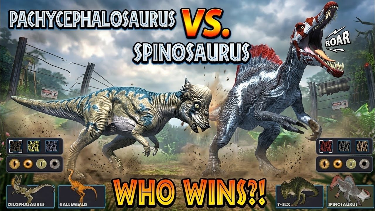 Spinosaurus vs Pachycephalosaurus! 🦖💥 Wait For It… | Jurassic Clash Gameplay