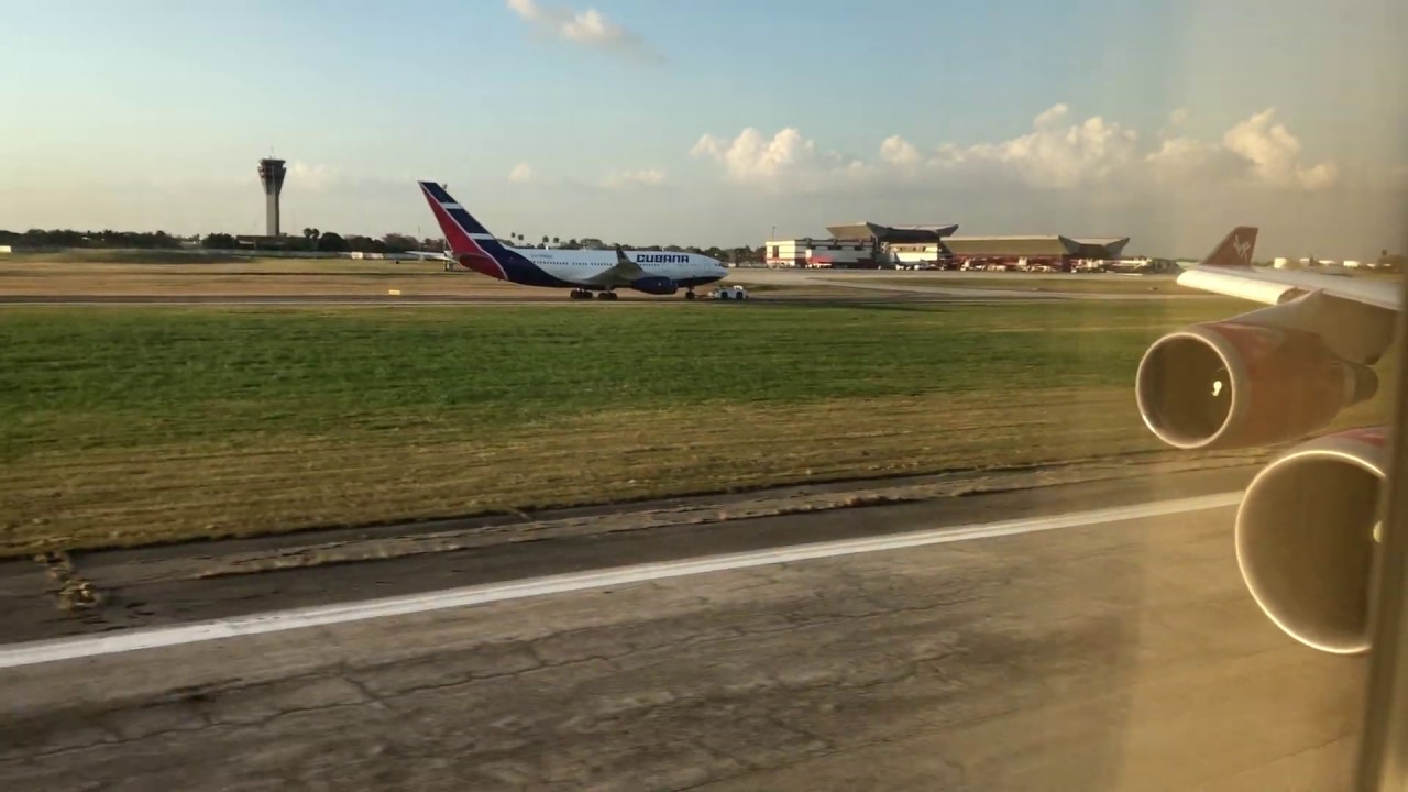 Landing in Havana (HAV) VS63 - G-VAST Virgin Atlantic 