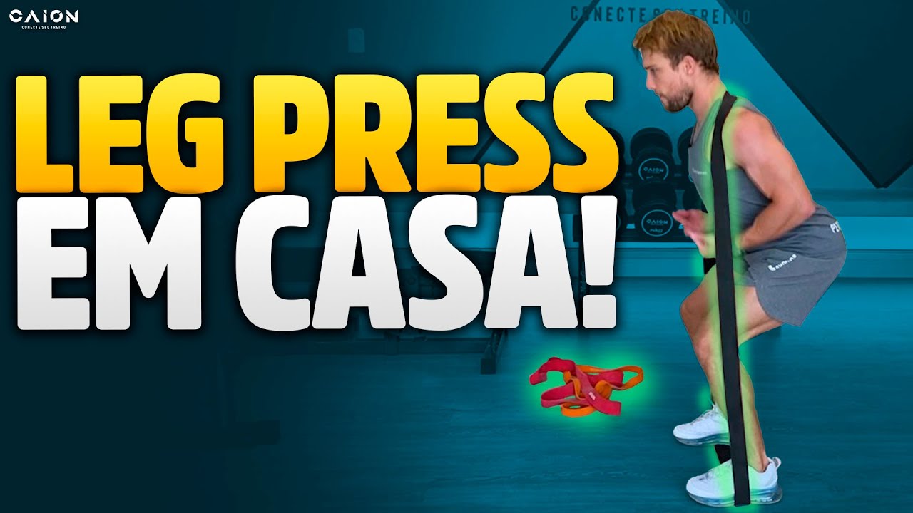 Como fazer leg press em casa usando elástico