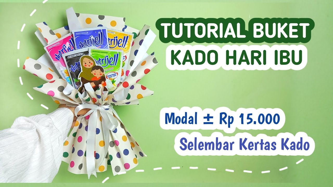 Tutorial Buket Jelly untuk Hari Ibu dari Kertas Kado