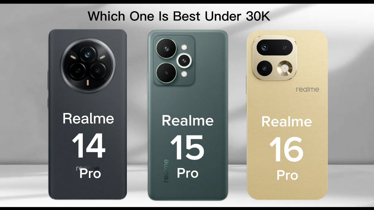 Realme 16 Pro vs Realme 15 Pro vs Realme 14 Pro - Comparison