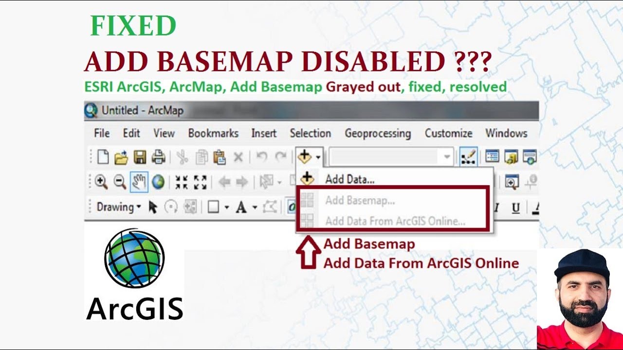 ArcMap Add Basemap is grayed out, FIXED RESOLVED