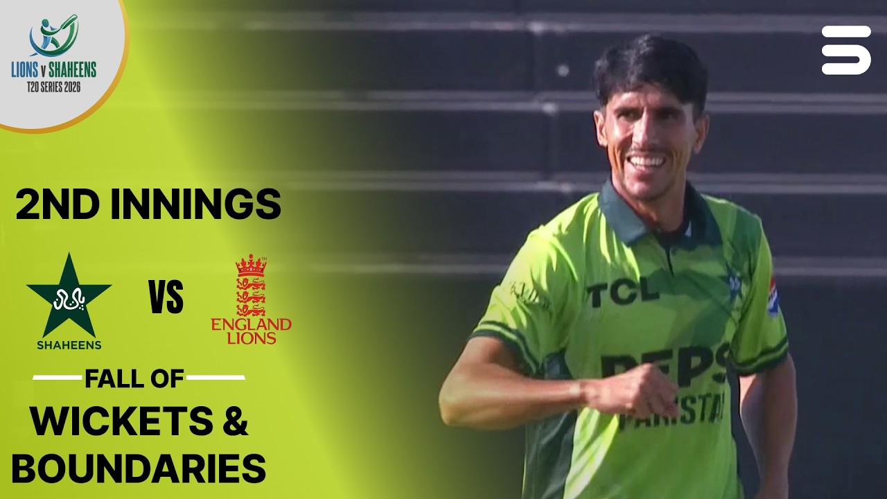 England lions All Boundaries & FOW | Pakistan Shaheens vs England lions | T20I Series | ZN1K