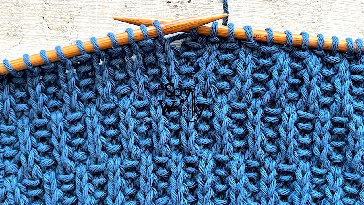 Cómo tejer el Punto Rambler en dos agujas (precioso, mullido y no se enrosca!) -  Soy Woolly