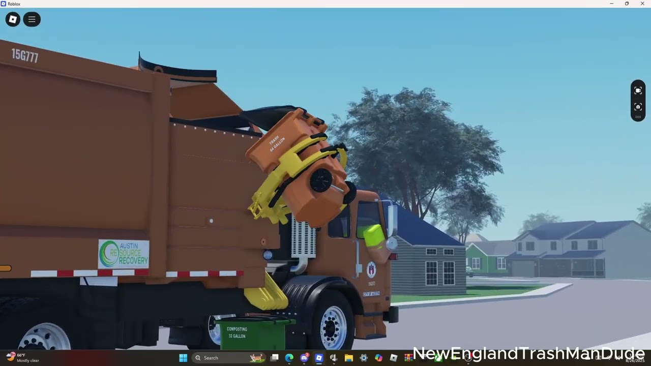 Roblox Trash Truck: Autocar ACX Heil Python Flying Thru Austin Garbage