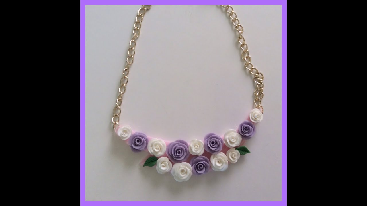 D.I.Y Flores De Cerámica En frío \Collares.