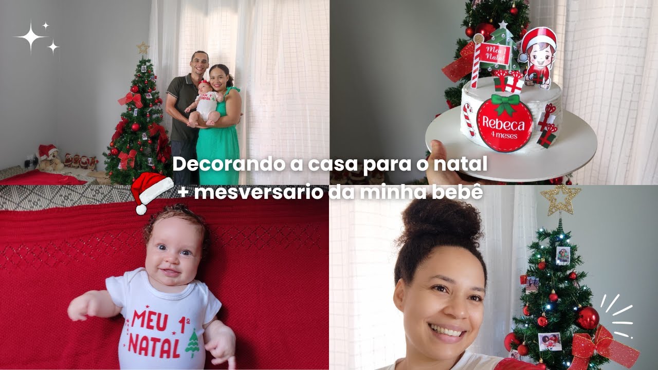 DECORANDO A CASA PARA O NATAL E COMEMORANDO O MESVERSÁRIO DA MINHA BEBÊ❤️/primeiro natal-Natal 2024