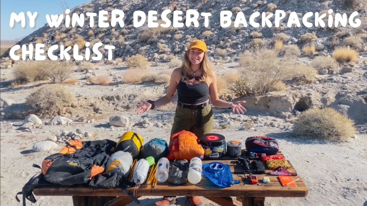 Solo backpacking gear for winter in the desert  + how I pack my backpack and what I wear