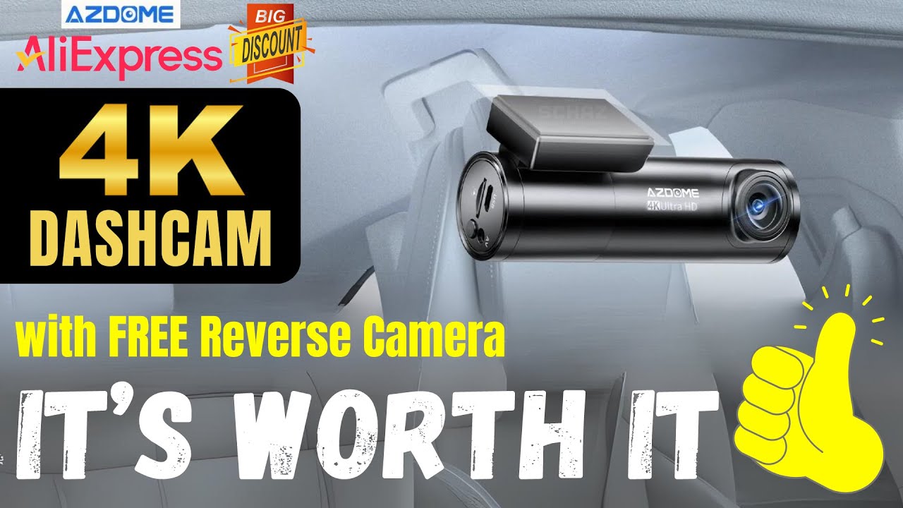 4K Front Dashcam + Reverse Camera  |  AZDOME M300S  | Big Discount on AliExpress