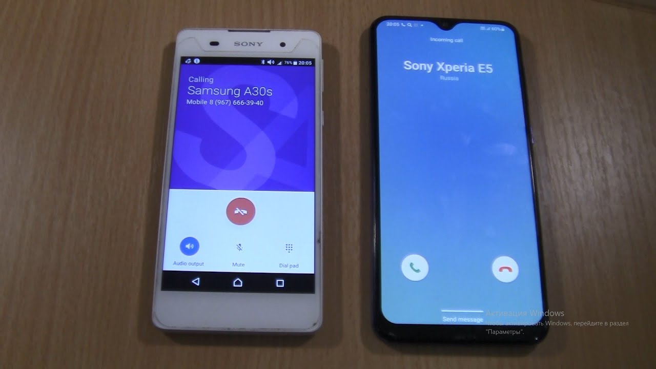 Over the Horizon Incoming call & Outgoing call at the Same Time Samsung Galaxy A30s+Sony Xperia E5