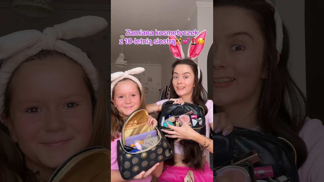 ZAMIANA KOSMETYCZEK Z 10-CIO LETNIĄ SIOSTRĄ!🥳🤩🥰💄