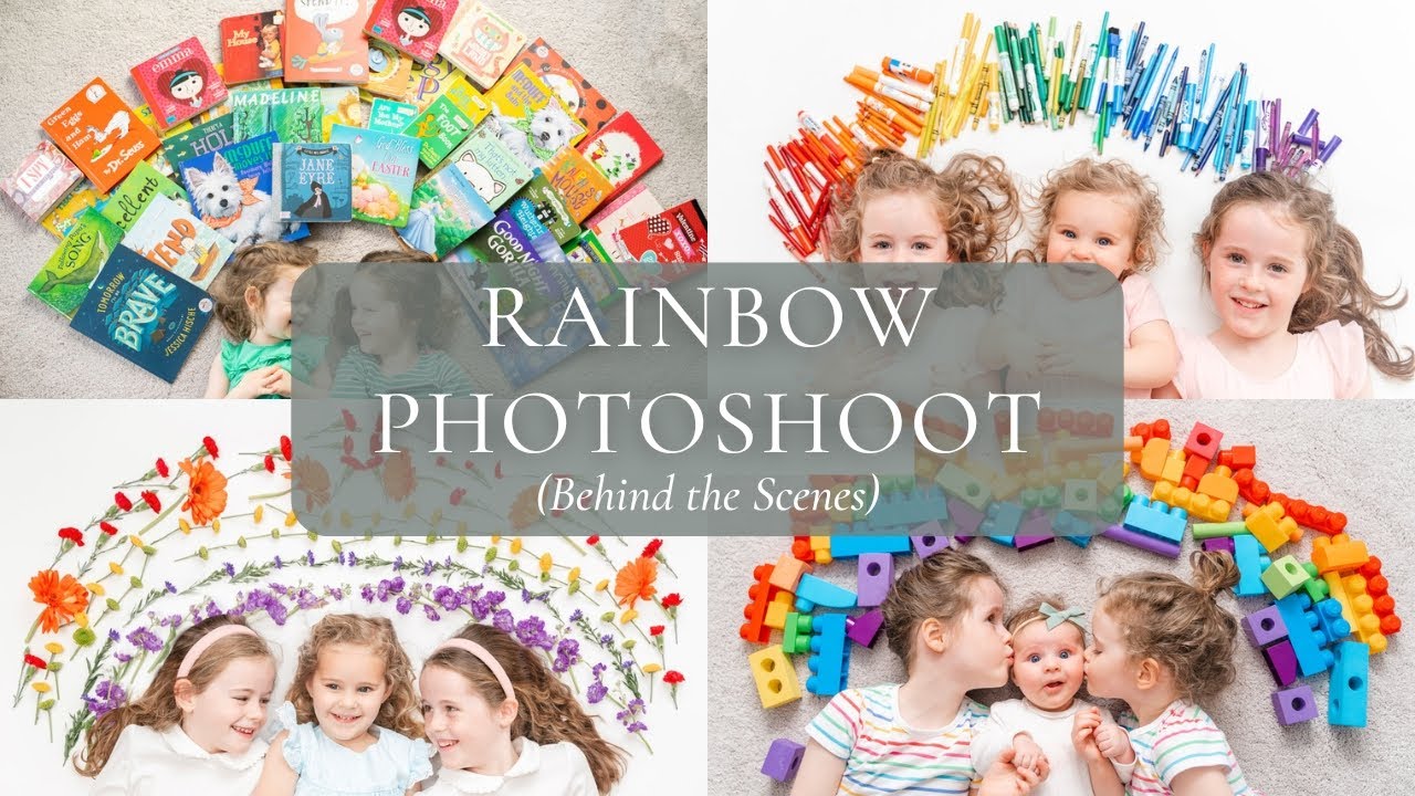 How to Create the Sweetest Rainbow Photoshoot At Home of Your Children (Behind the Scenes)