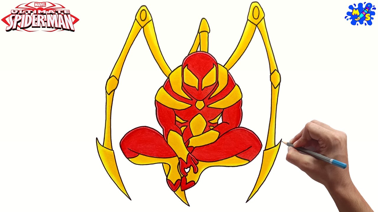 Iron Spider Drawing || How to Draw Iron Spider from The Amazing Spiderman