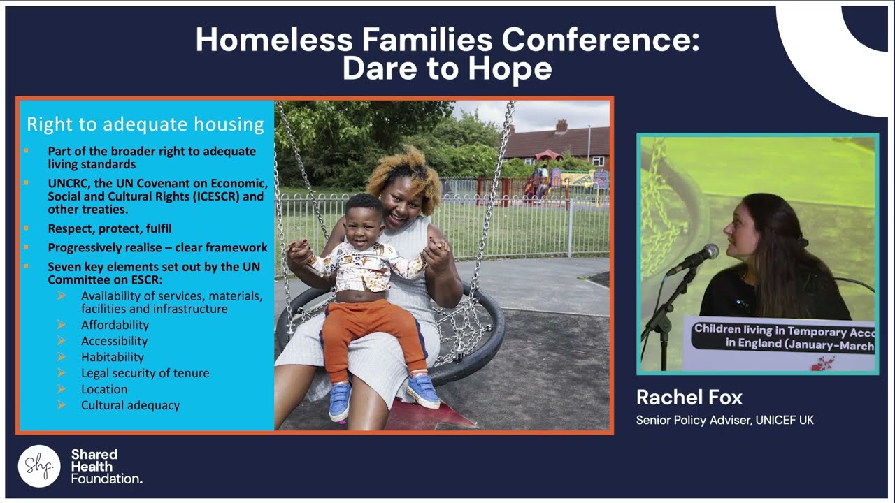 UNICEF UK: Child rights, housing and homelessness | Rachel Fox