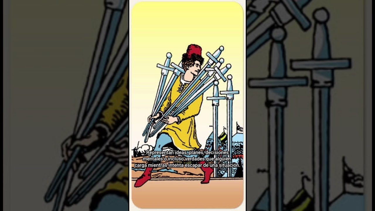 Siete de Espadas, Simbolog&iacute;a #aprendertarot #tarot #lecturacartas #tarotriderwaite