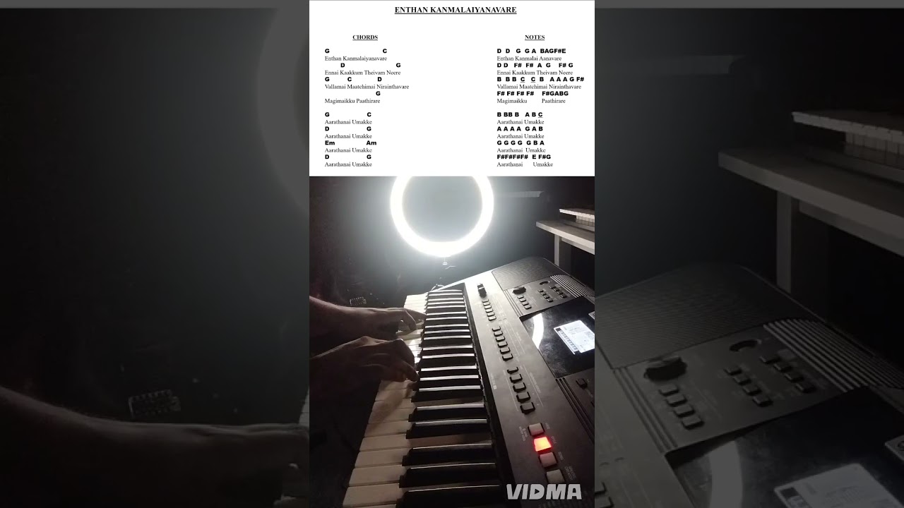 Enthan Kanmalaiyanavare | Keyboard Chords And Notes | Tamil Christian Song 