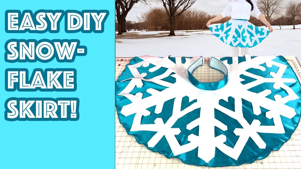 The Cutest DIY Snowflake Skirt With Full Sewing Tutorial!
