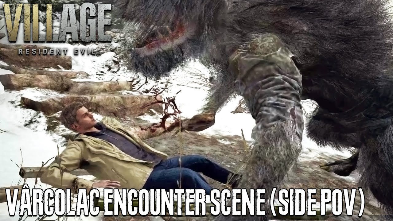 RESIDENT EVIL Village First V&acirc;rcolac Encounter Scene in Third Person View (Side POV)