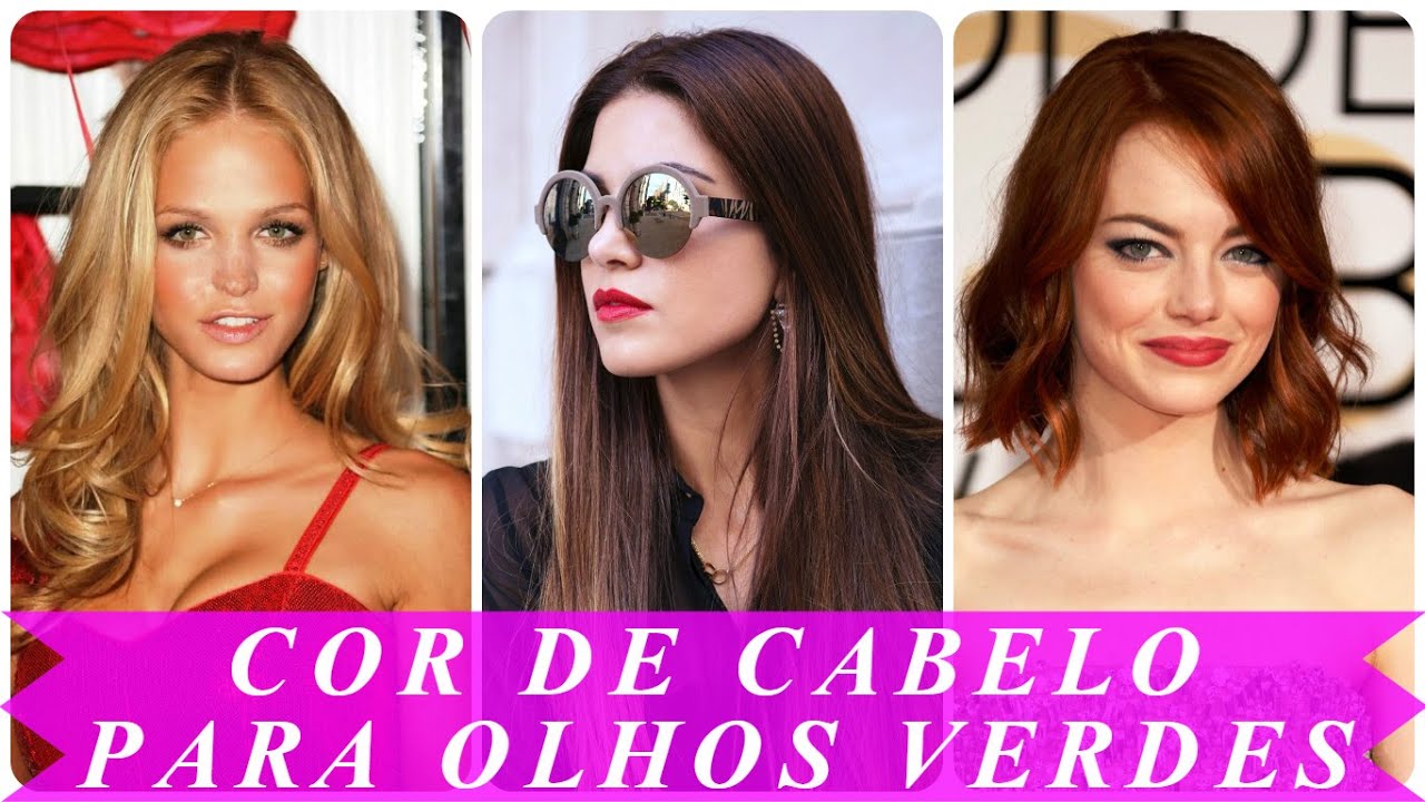 Cor de cabelo para olhos verdes