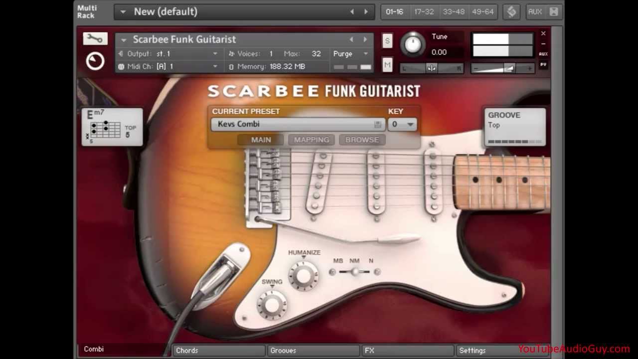 Custom Chord Patterns - Native Instruments Scarbee Funk Guitarist