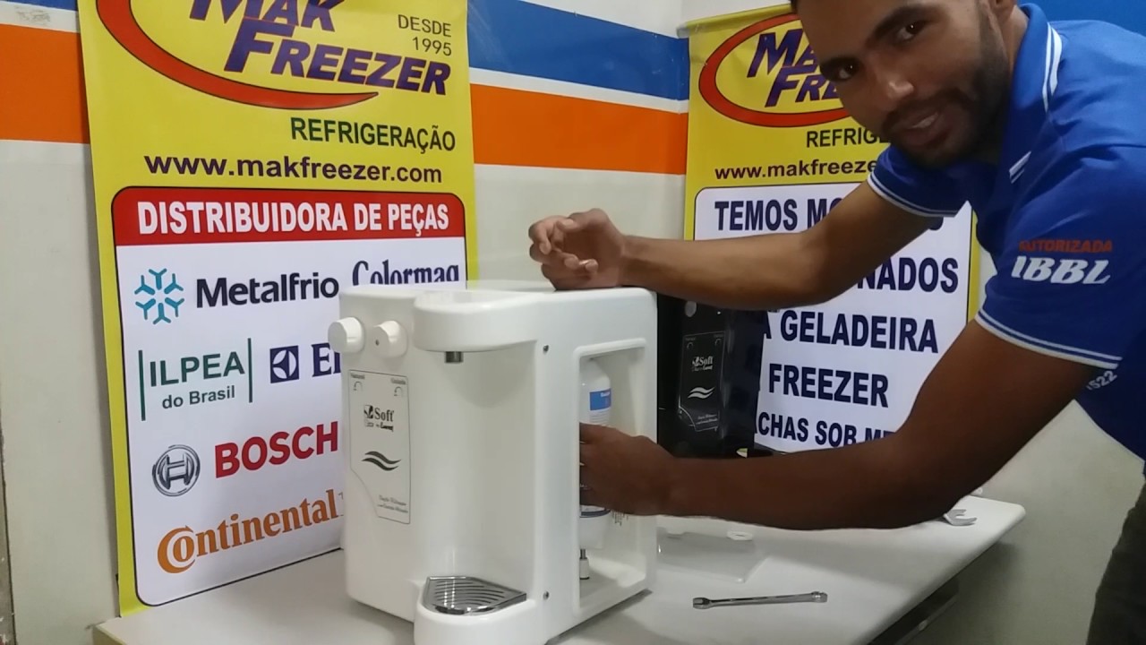 Substituição / Troca do elemento filtrante filtro refil do bebedouro purificador soft everest