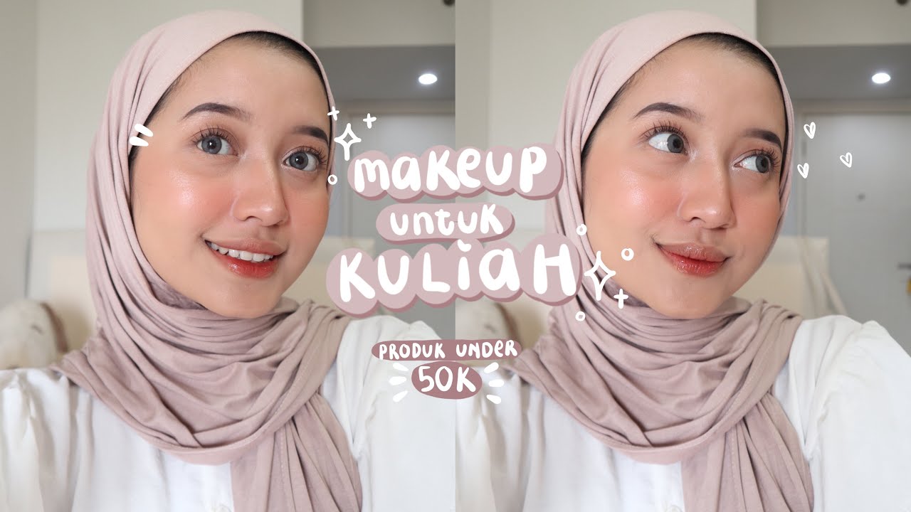 MAKEUP KULIAH PAKAI PRODUK MURCE💖✨ | Pinkflash One Brand Makeup Tutorial
