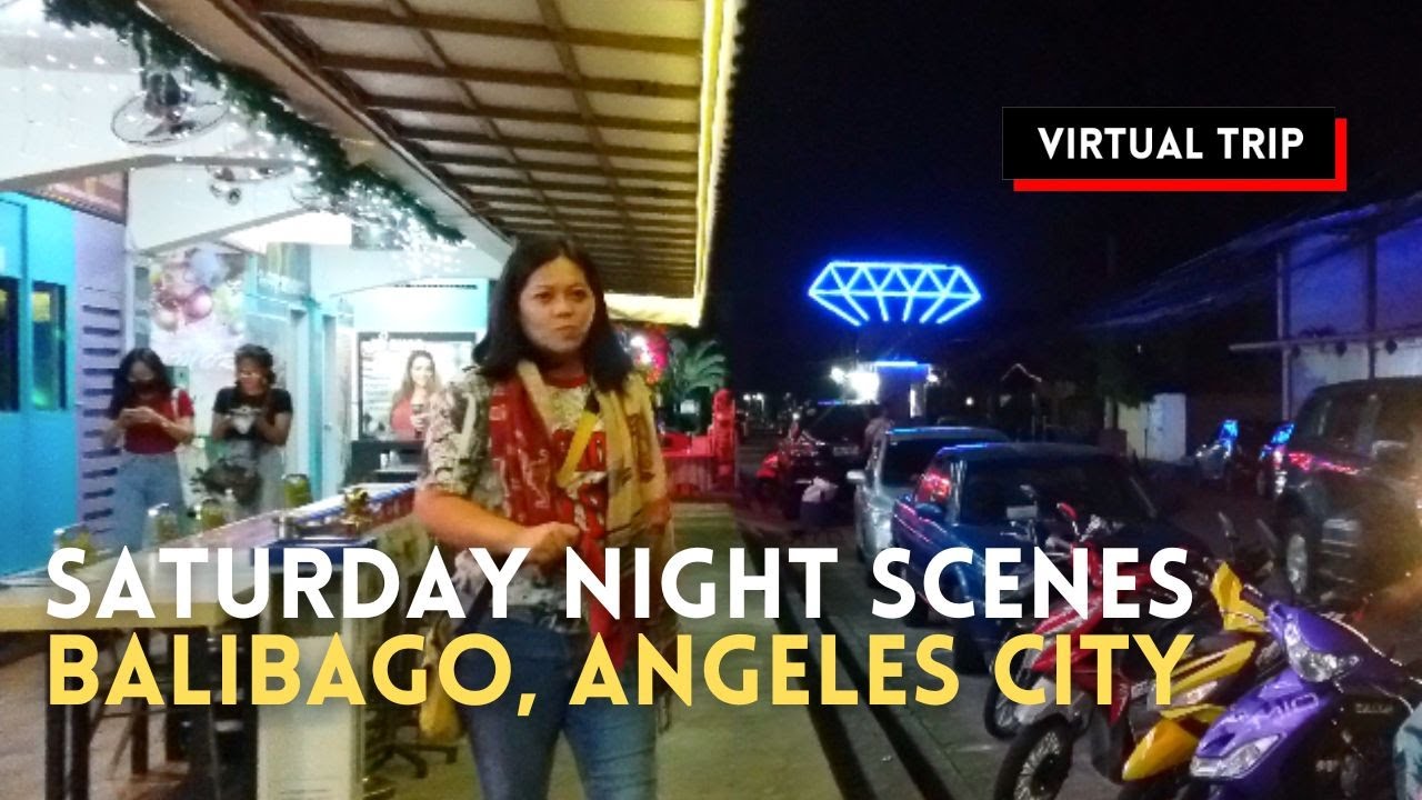 Restobars & Clubs at Diamond Subd, Balibago, Angeles City | Saturday Night Scenes | Walking Tour