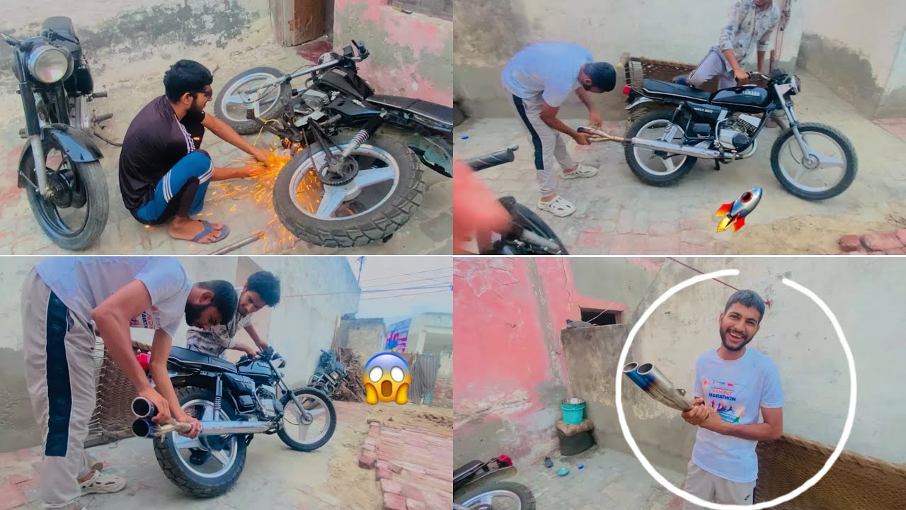 Rx100 sound modified 🤍 यामाहा की आवाज चेक क्रो  Side stand remove