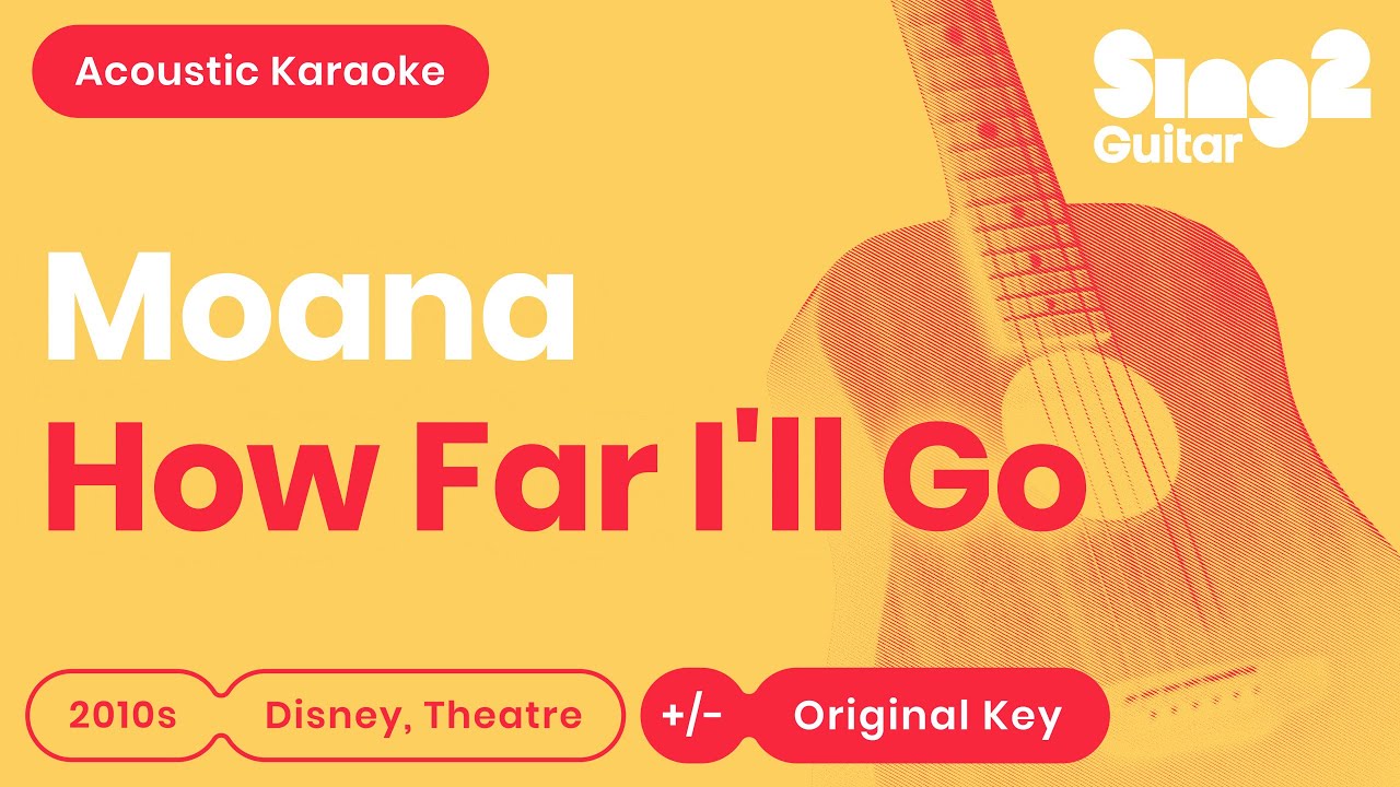 Auli'i Cravalho - How Far I'll Go (Acoustic Karaoke)