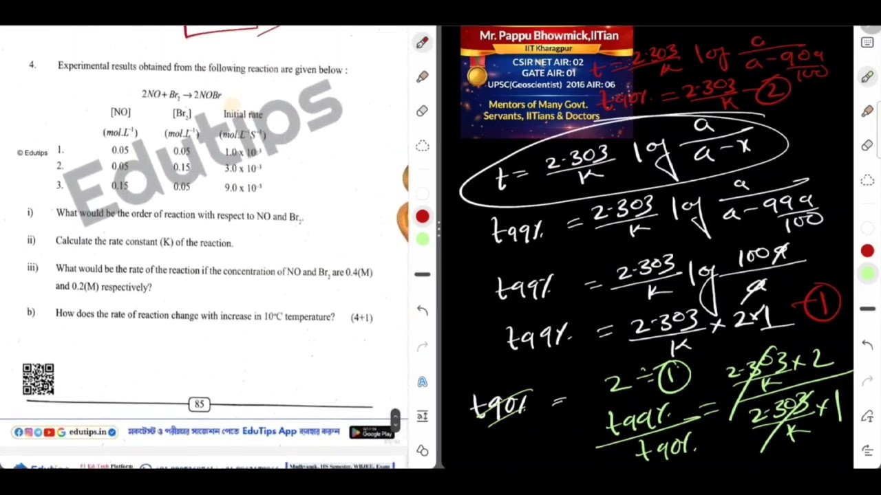 CHEMISTRY CLASS 12 | WBCHSE MODEL QUESTIONS | CHEMICAL KINETICS | MR. PAPPU BHOWMICK 🔥📘 #WBCHSE 