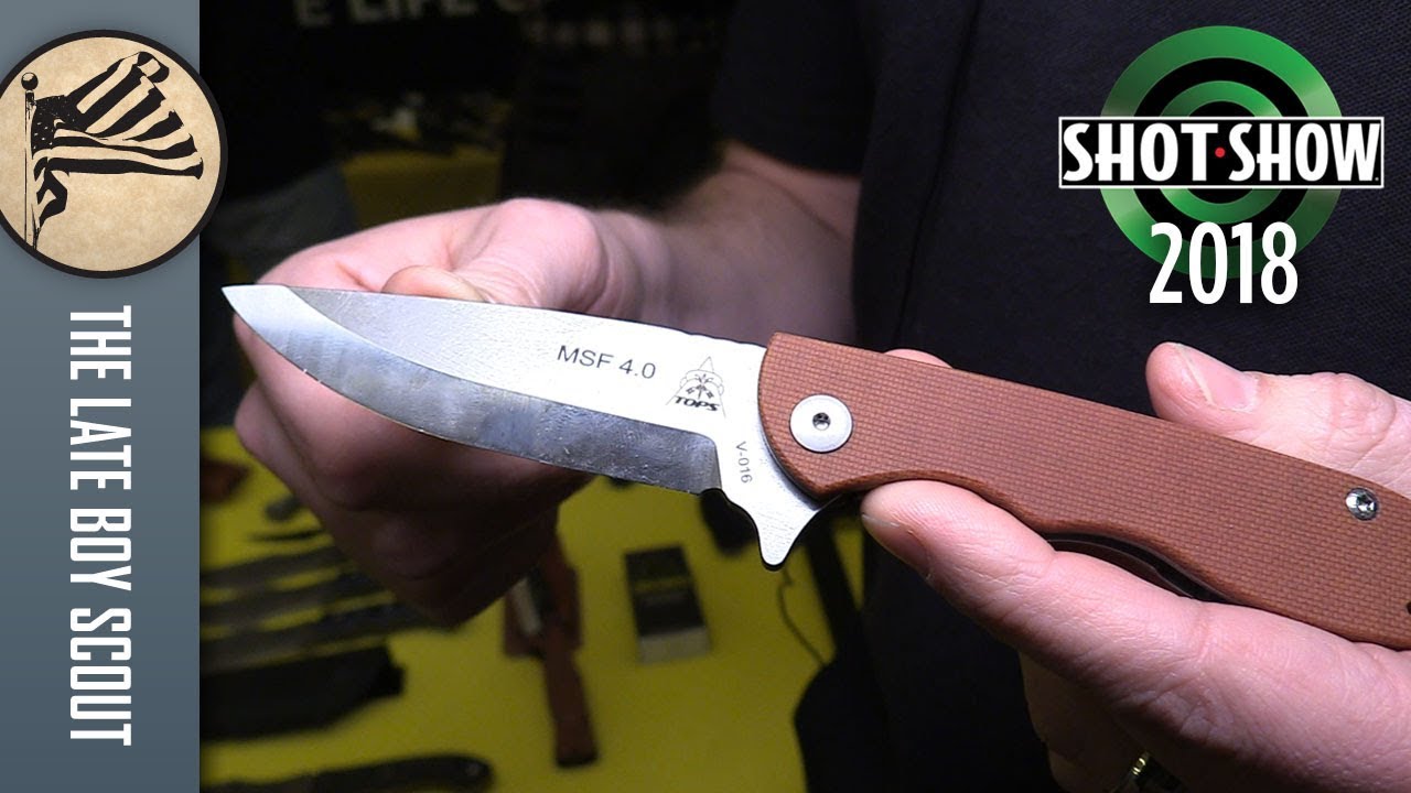 Tops Knives Mini Scandi Folder and More - SHOT Show 2018