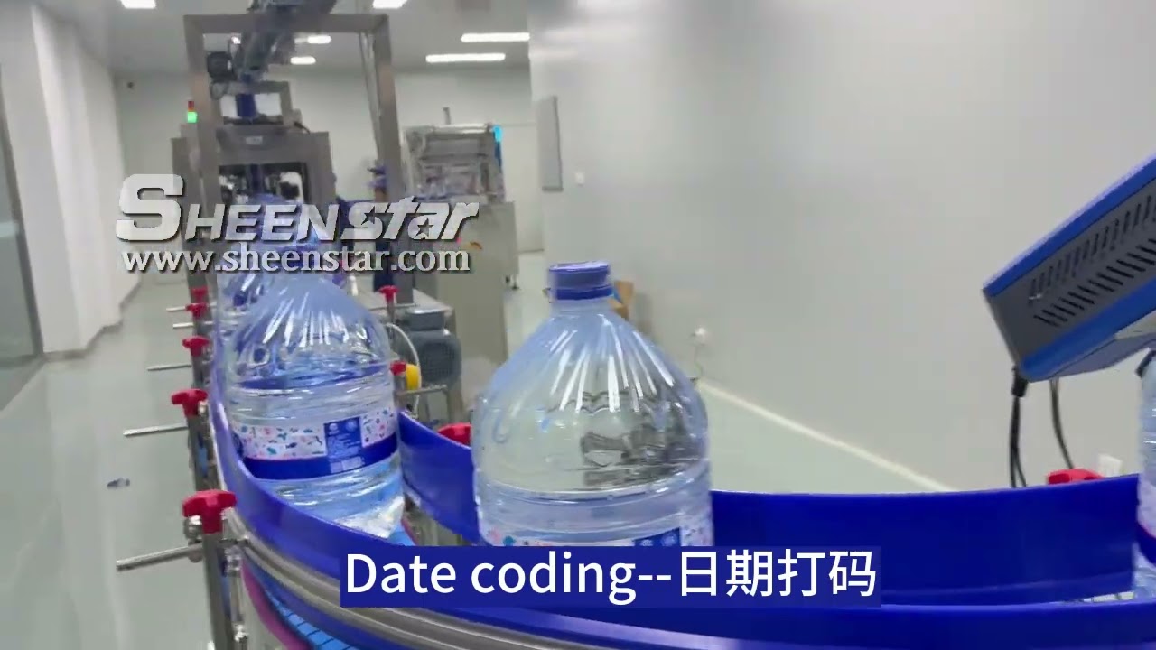 1200bph 5 Liter Big Bottle Blowing Filling Labeling Pull Handle Date Coding Packing Line