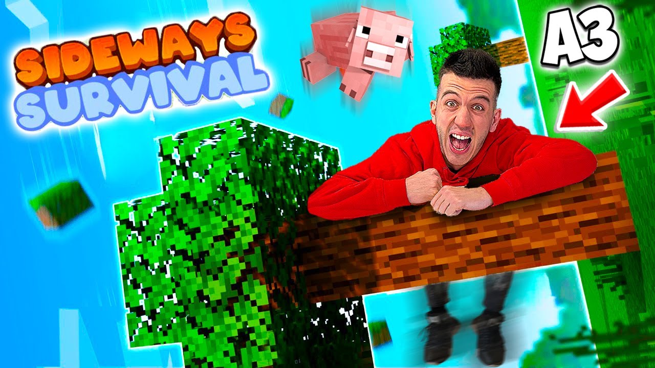 МАЙНКРАФТ, НО СВЕТЪТ Е ОБЪРНАТ НАСТРАНИ | SIDEWAYS SURVIVAL!