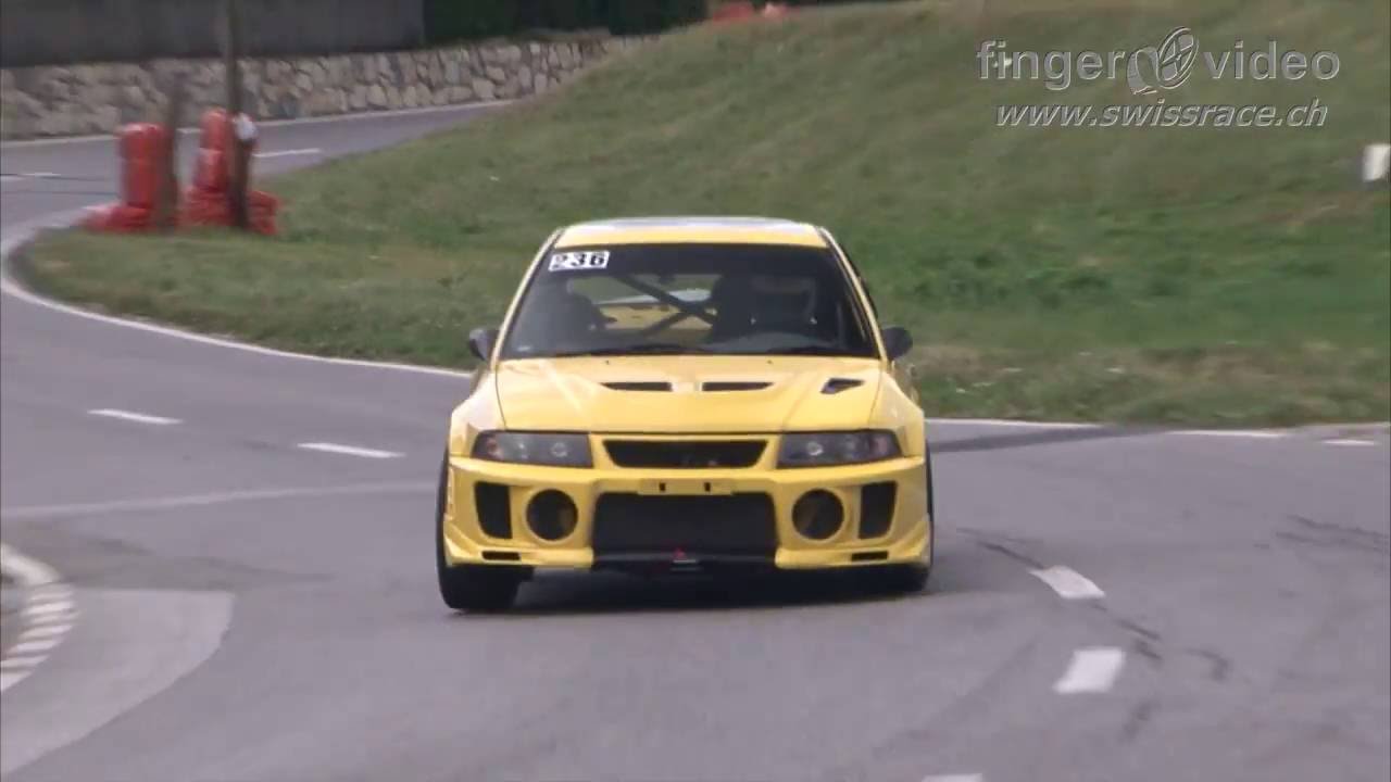 Maximum Attack! Mitsubishi Lancer EVO V from Sergio Pinto with full Onboard at Swiss Hillclimb 2015