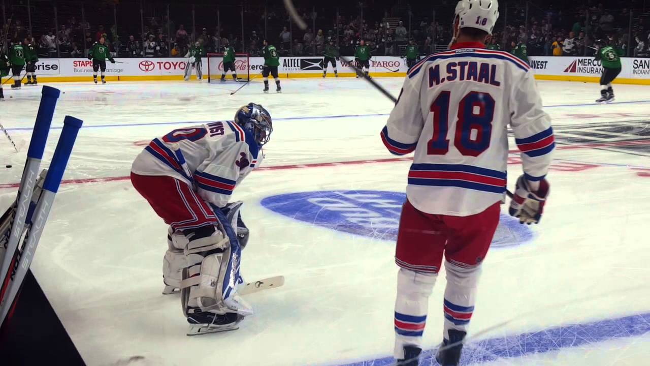Henrik Lundqvist and Antti Raanta Warm-ups 3/17/16