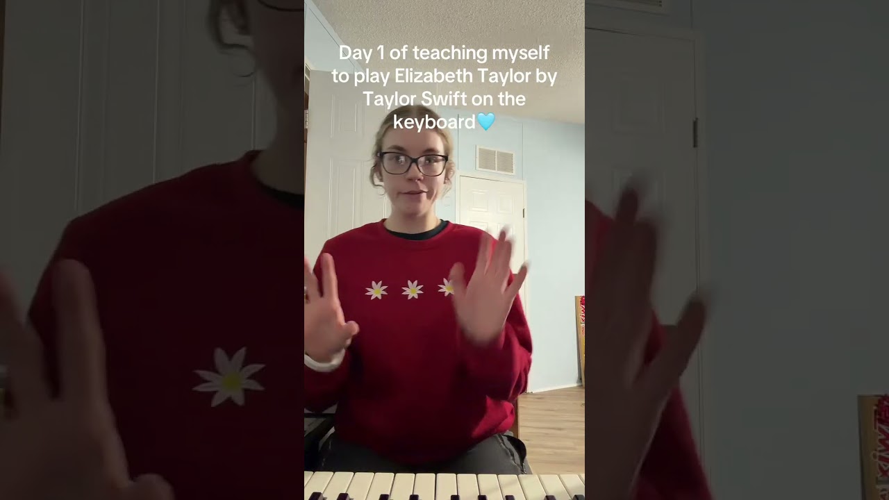 Day 1 of teaching myself to play Elizabeth Taylor by Taylor Swift on the keyboard