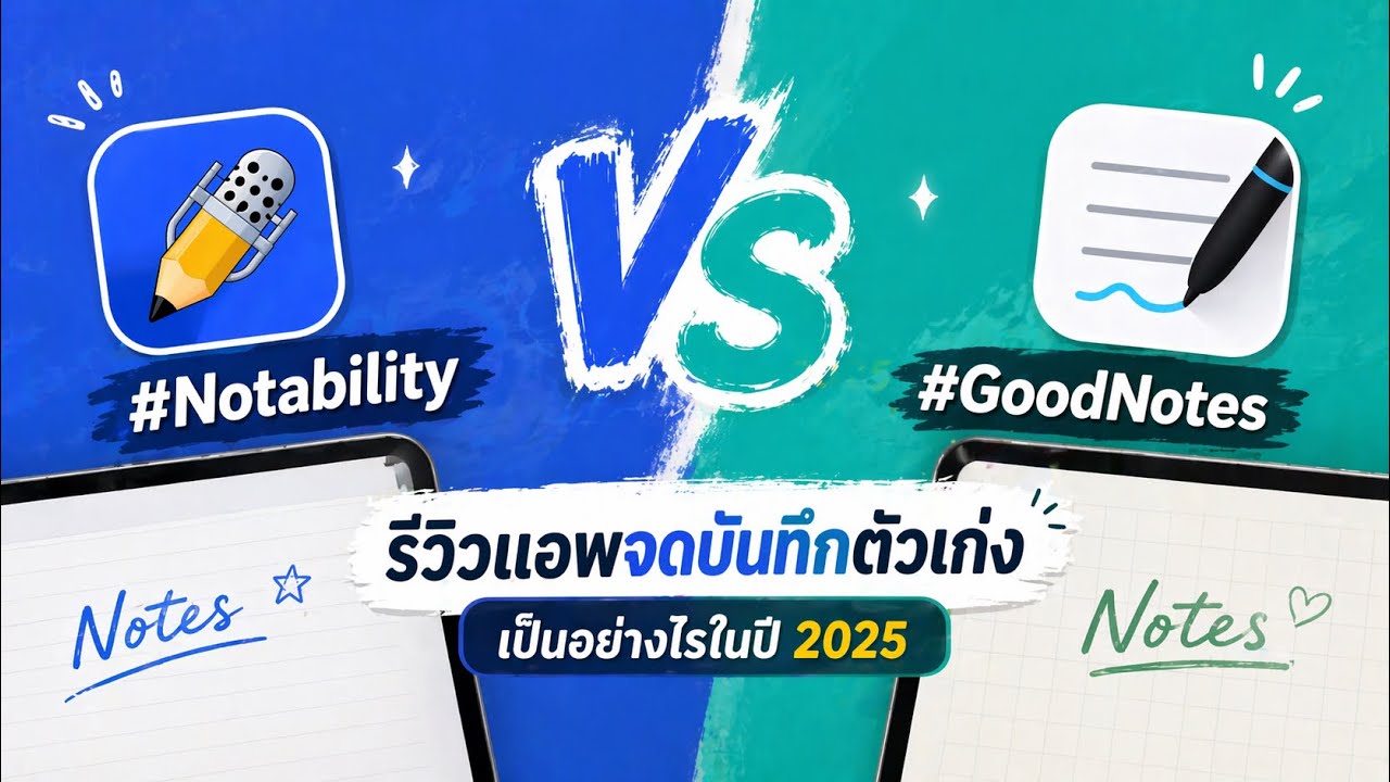#Notability VS #GoodNotes รีวิวแอพจดบันทึกตัวเก่งเป็นอย่างไรในปี 2025