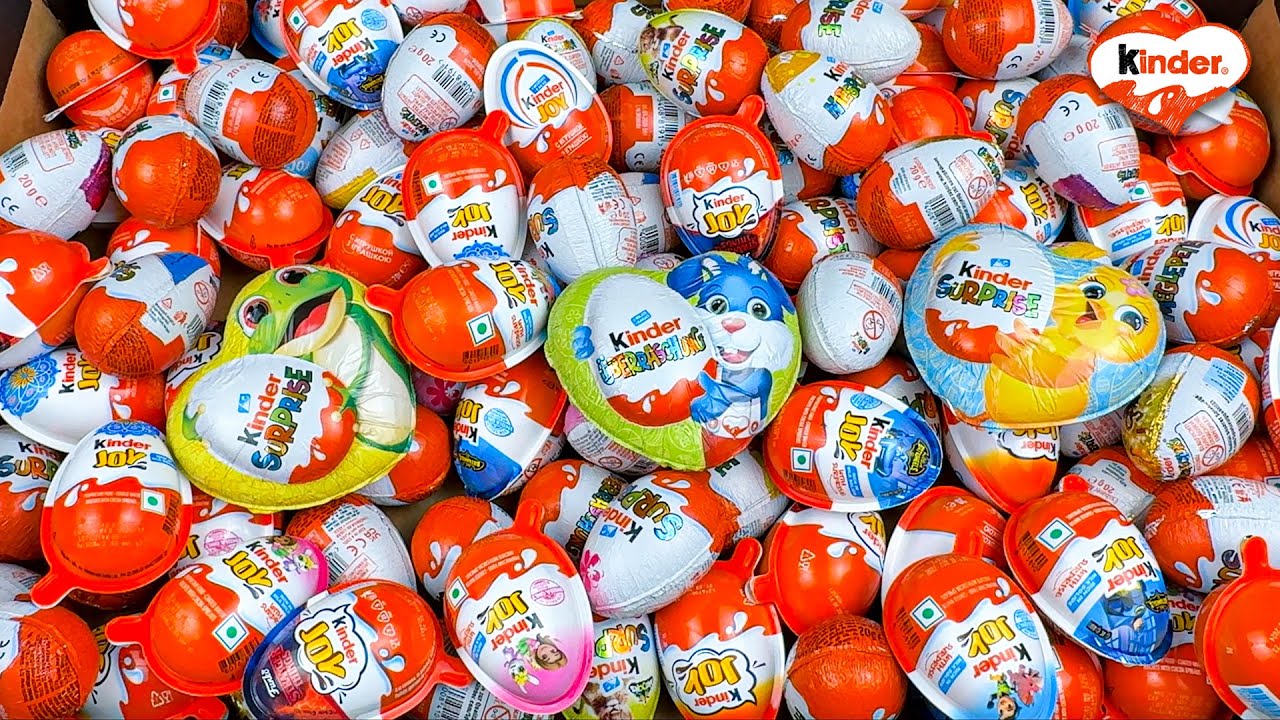 111 Surprise Eggs & Kinder Joy Satisfying ASMR Unboxing Video!